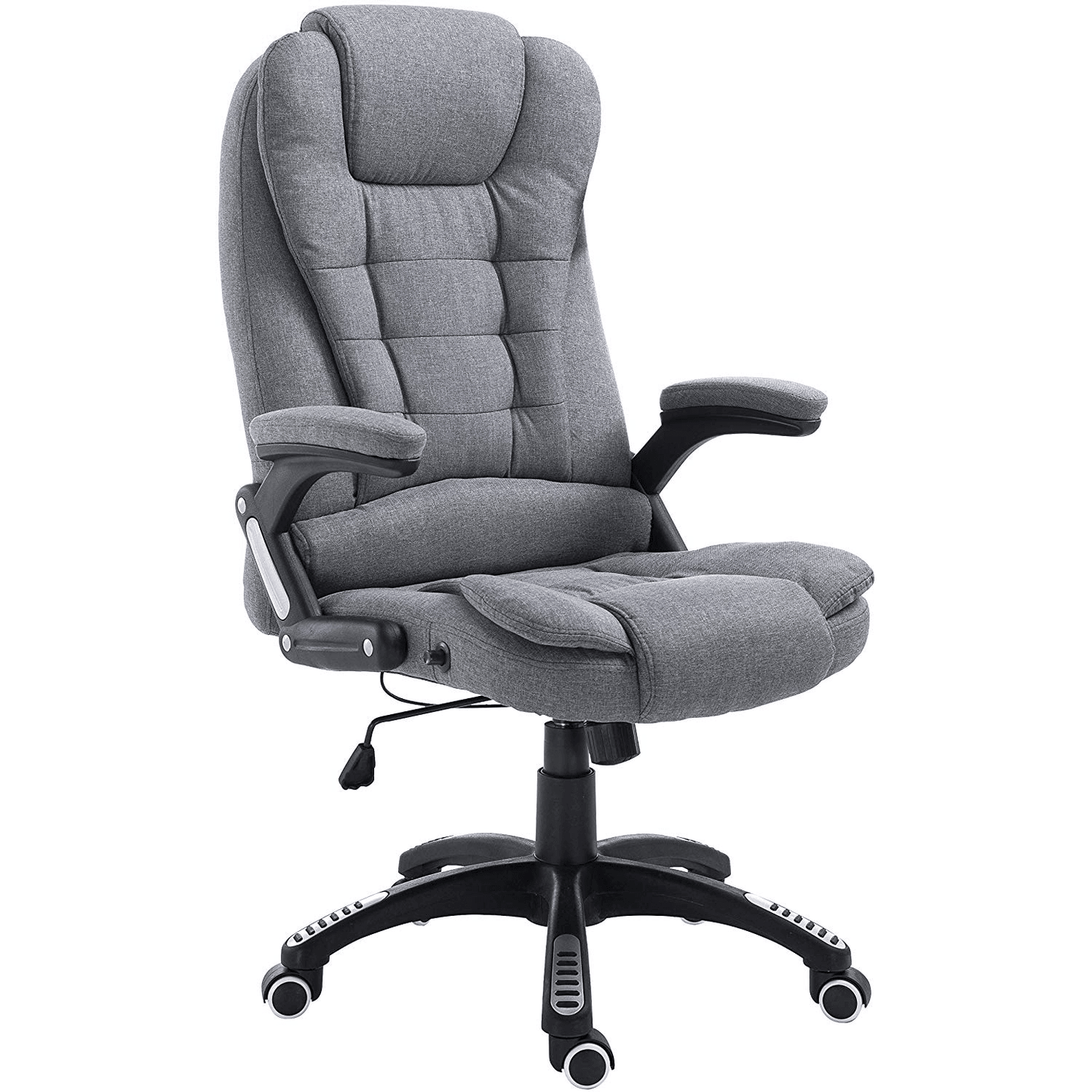 Fauteuil de bureau inclinable standard, rembourré et extra-rembourré, tissu gris MO17