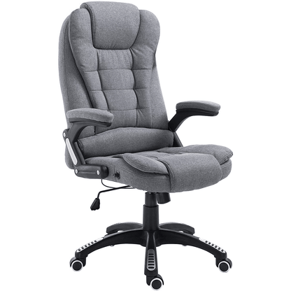Fauteuil de bureau inclinable standard, rembourré et extra-rembourré, tissu gris MO17