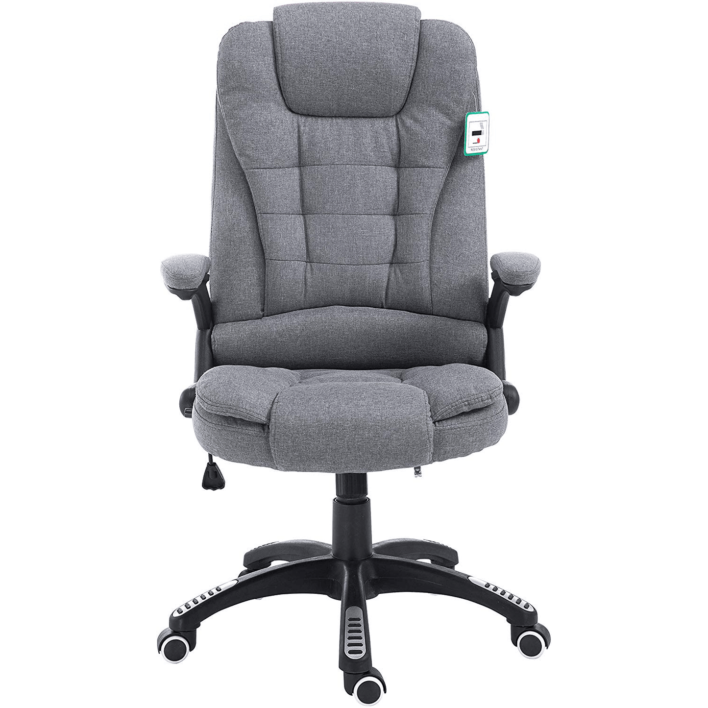 Fauteuil de bureau inclinable standard, rembourré et extra-rembourré, tissu gris MO17