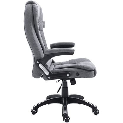 Fauteuil de bureau inclinable standard, rembourré et extra-rembourré, tissu gris MO17