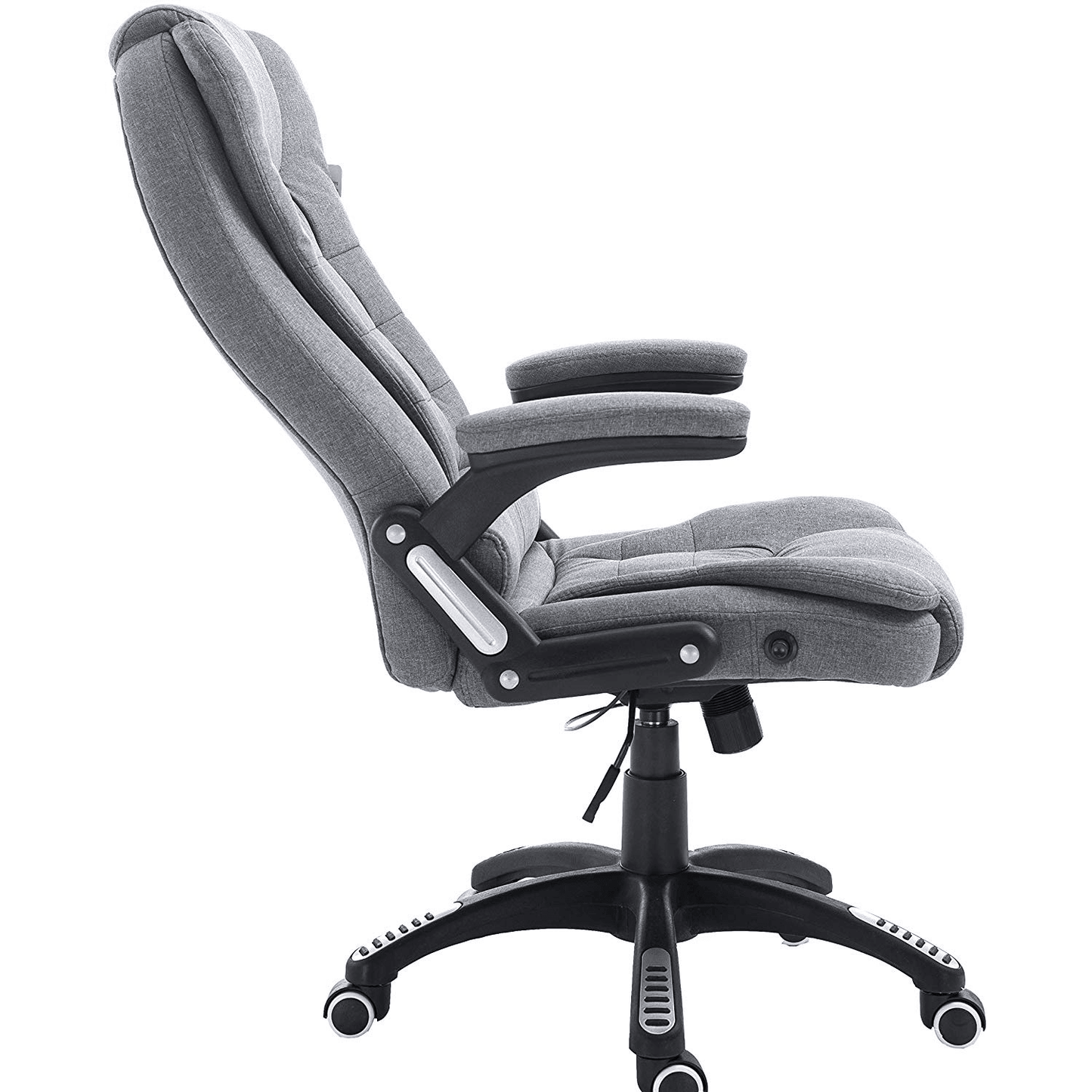 Fauteuil de bureau inclinable standard, rembourré et extra-rembourré, tissu gris MO17