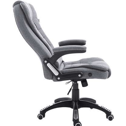 Fauteuil de bureau inclinable standard, rembourré et extra-rembourré, tissu gris MO17