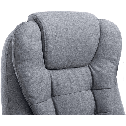 Fauteuil de bureau inclinable standard, rembourré et extra-rembourré, tissu gris MO17
