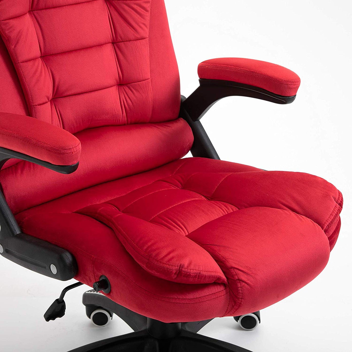 Fauteuil de bureau inclinable standard, extra-rembourré, velours rouge MO17