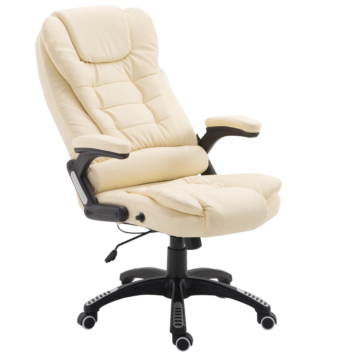 Fauteuil de bureau inclinable à dossier haut, extra-rembourré, couleur crème MO17