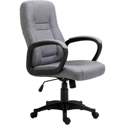 Chaise de bureau pivotante MO19 en tissu gris