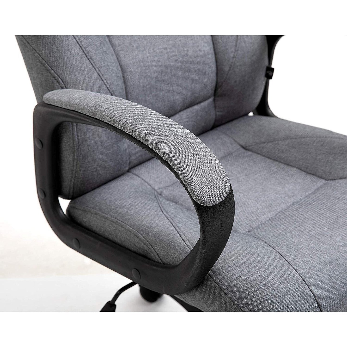 Chaise de bureau pivotante MO19 en tissu gris