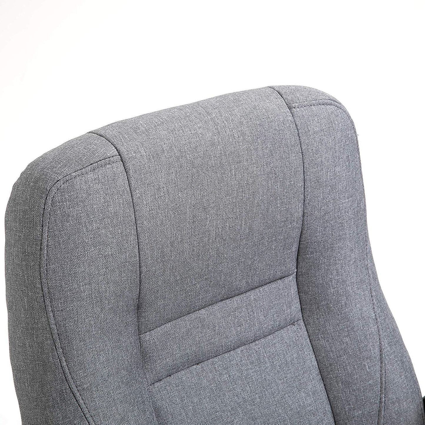 Chaise de bureau pivotante MO19 en tissu gris