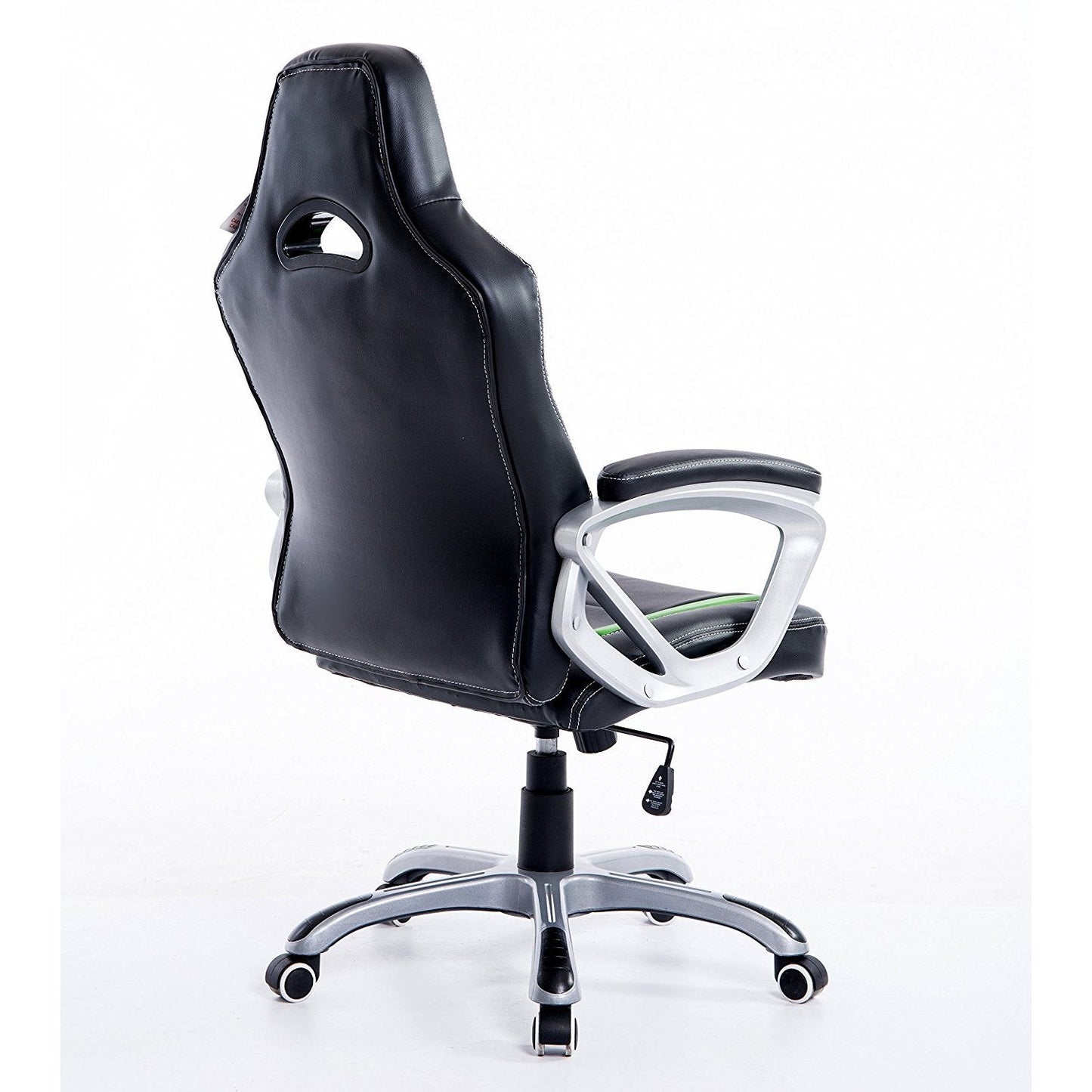 Chaise de bureau pivotante Racing Sport en noir et vert
