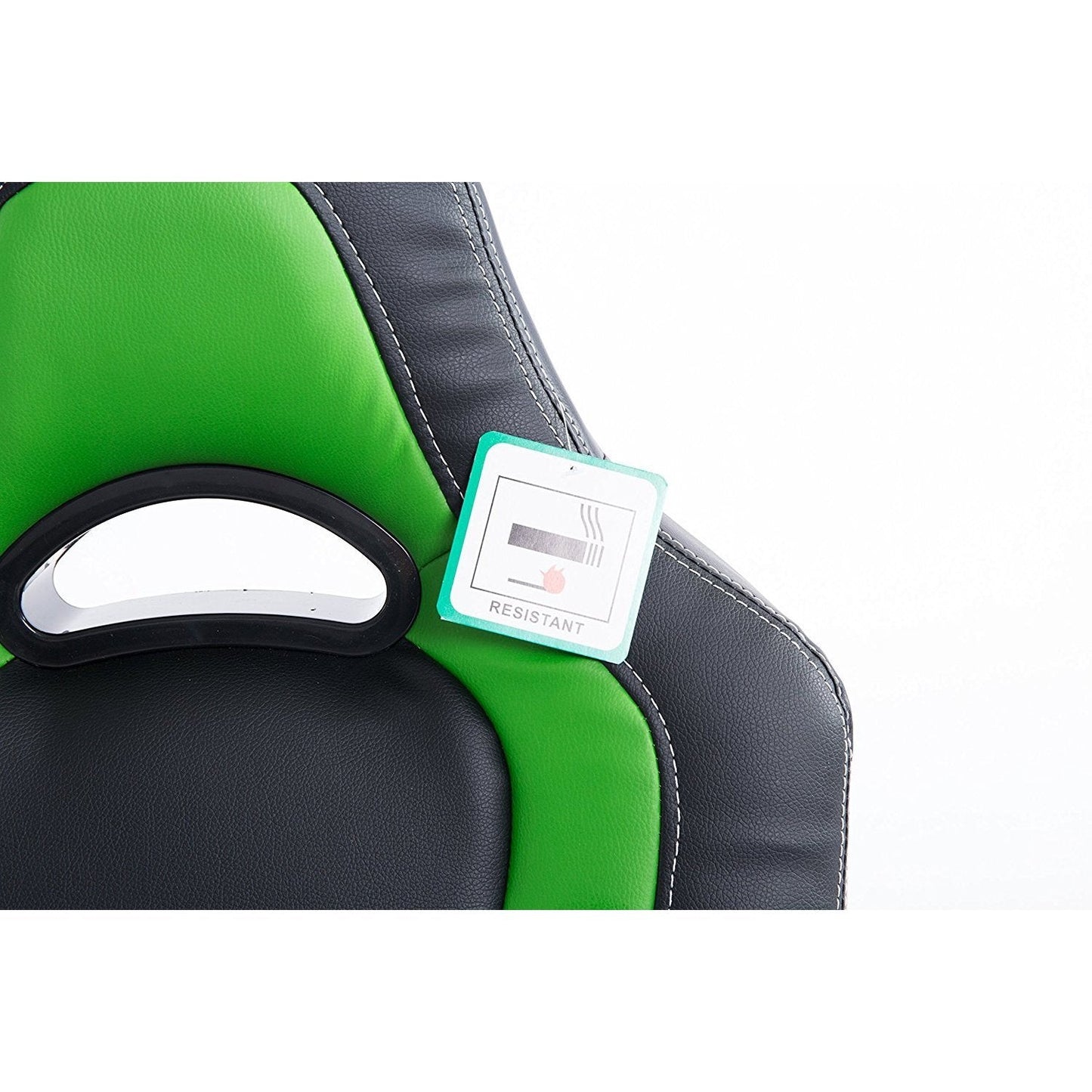 Chaise de bureau pivotante Racing Sport en noir et vert