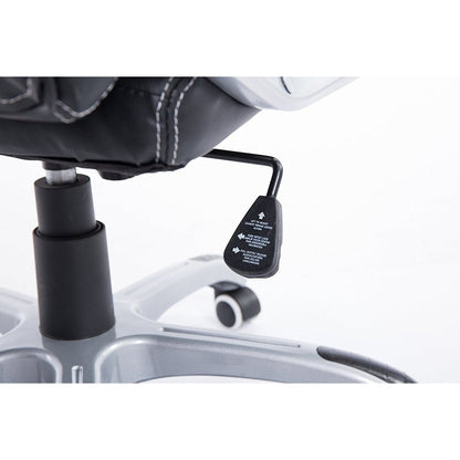Chaise de bureau pivotante Racing Sport en noir et orange