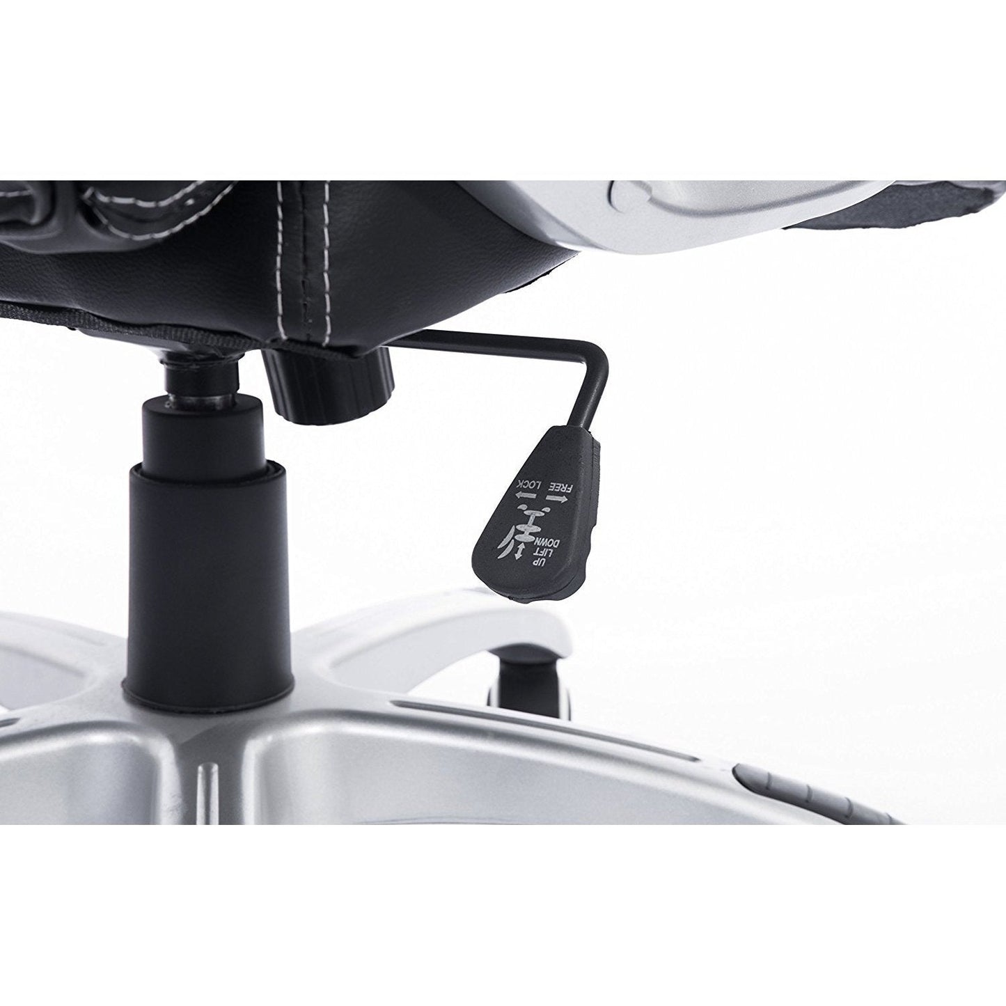 Chaise de bureau pivotante Racing Sport en noir et blanc