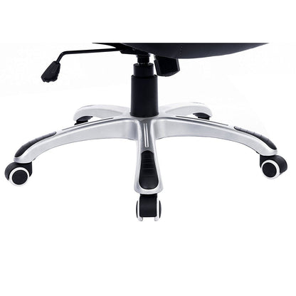 Chaise de bureau pivotante Racing Sport en noir et blanc
