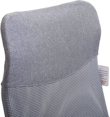 Chaise de bureau pivotante à dossier haut en tissu maillé, MO57 Gris