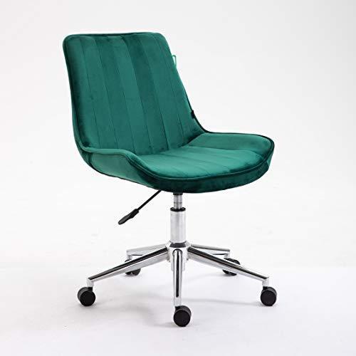 Chaise pivotante Cala Vintage en velours vert pin