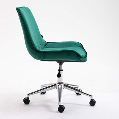 Chaise pivotante Cala Vintage en velours vert pin