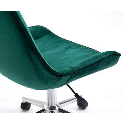 Chaise pivotante Cala Vintage en velours vert pin