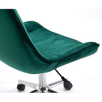 Chaise pivotante Cala Vintage en velours vert pin