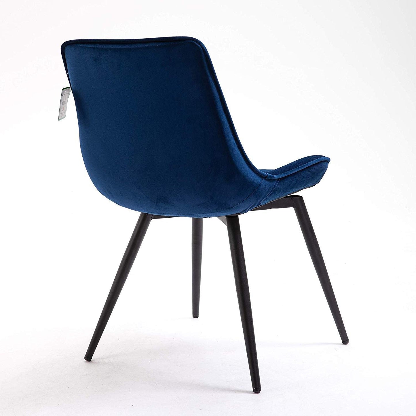 Ensemble de 2 chaises de salle à manger en velours bleu Cala