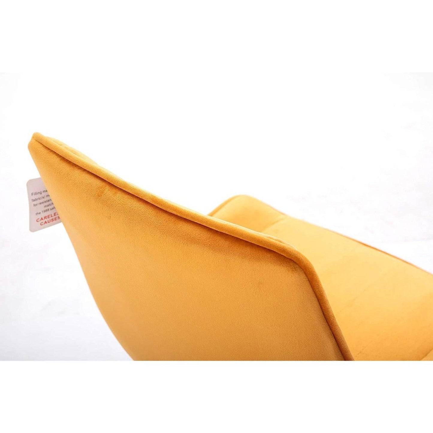 Ensemble de 2 chaises de salle à manger en velours moutarde Cala