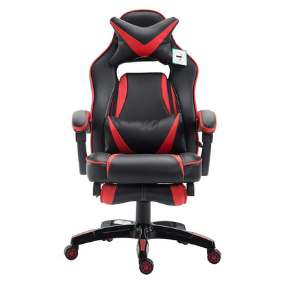Fauteuil de jeu pivotant inclinable à dossier haut avec repose-pieds