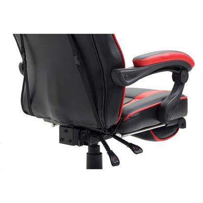 Fauteuil de jeu pivotant inclinable à dossier haut avec repose-pieds