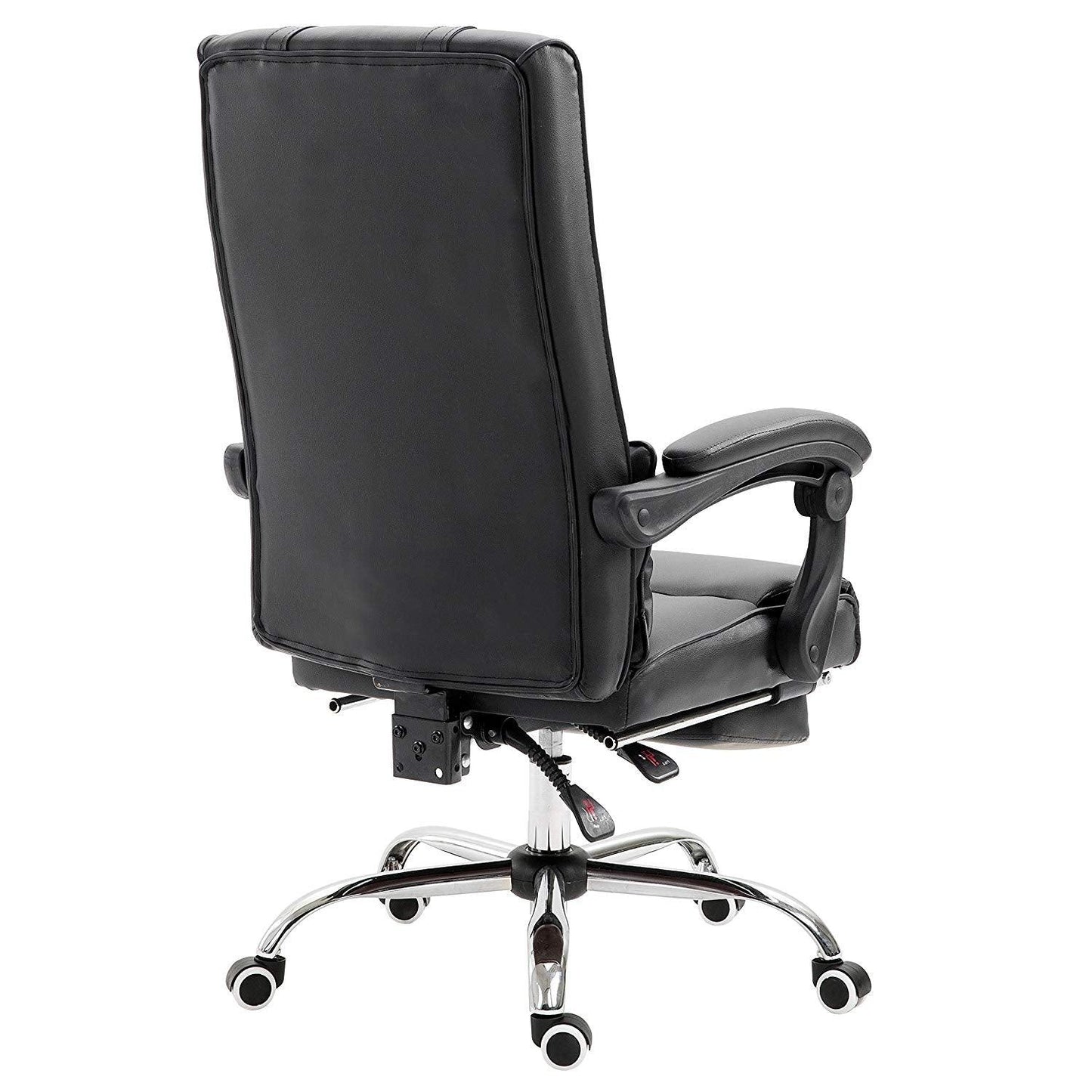 Fauteuil inclinable exécutif Lawrence avec repose-pieds et appui-tête en noir