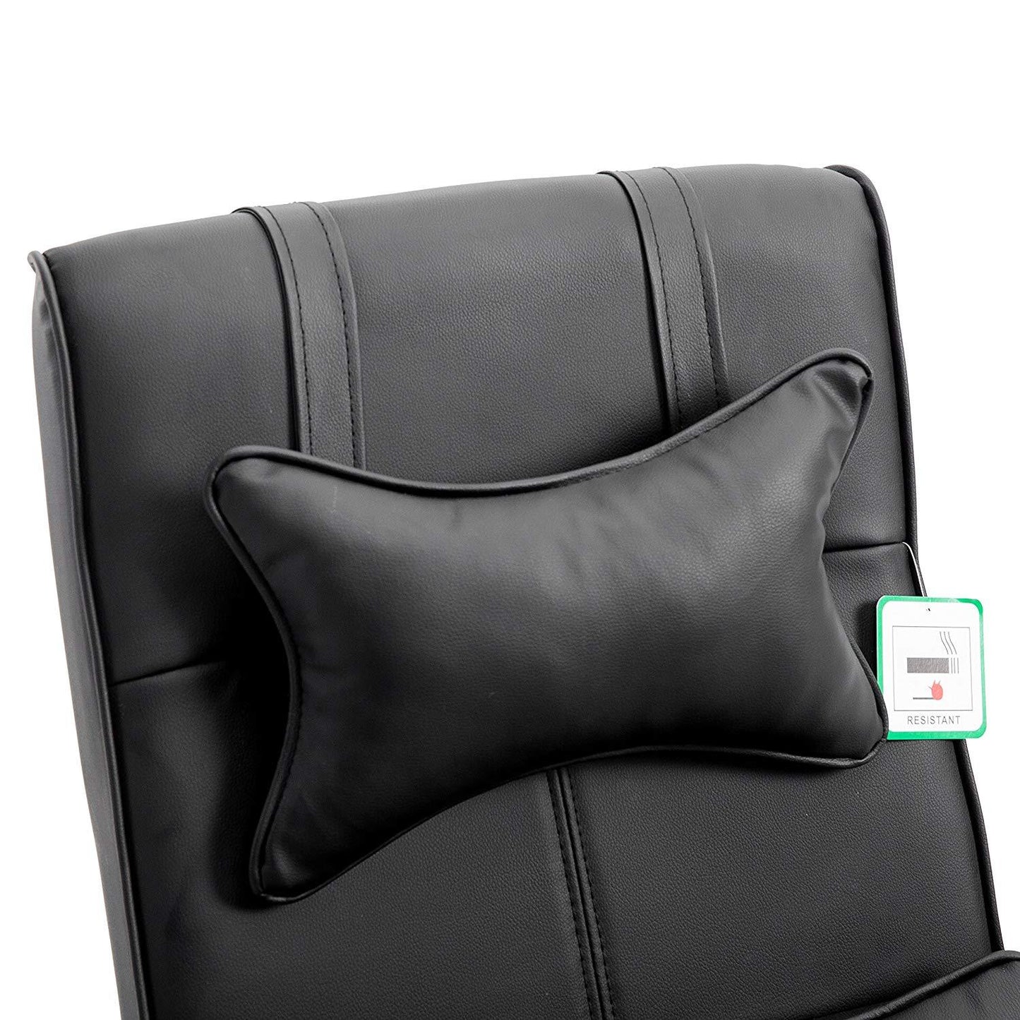 Fauteuil inclinable exécutif Lawrence avec repose-pieds et appui-tête en noir