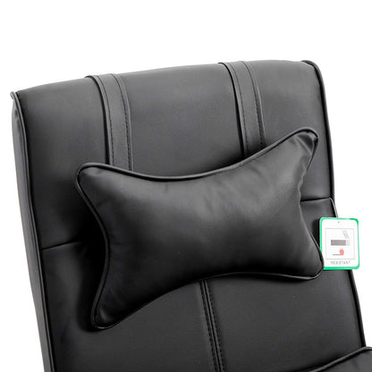 Fauteuil inclinable exécutif Lawrence avec repose-pieds et appui-tête en noir