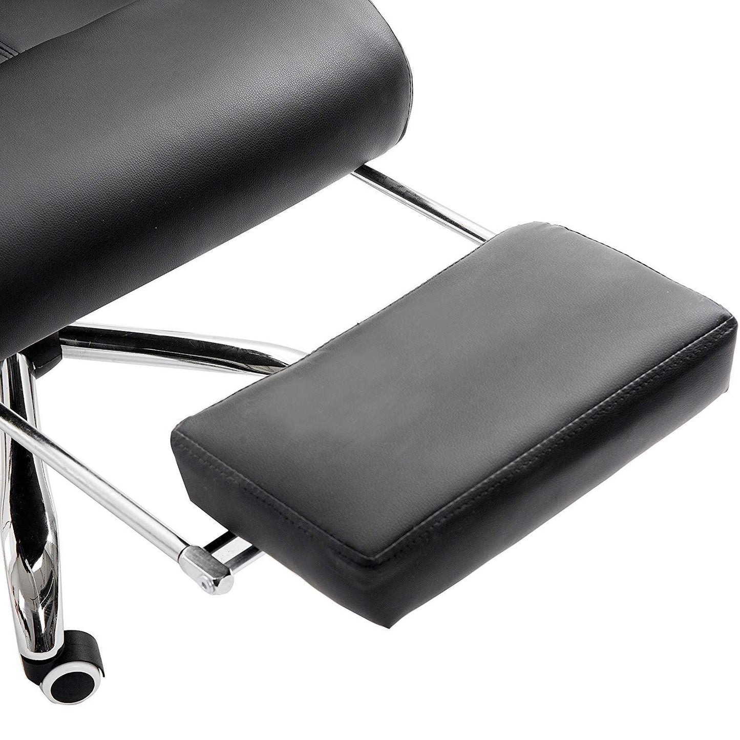 Fauteuil inclinable exécutif Lawrence avec repose-pieds et appui-tête en noir