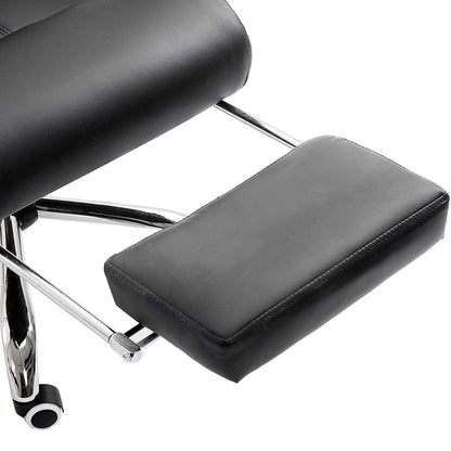 Fauteuil inclinable exécutif Lawrence avec repose-pieds et appui-tête en noir