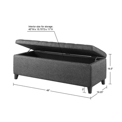 Banc de rangement capitonné Madison Park Sasha