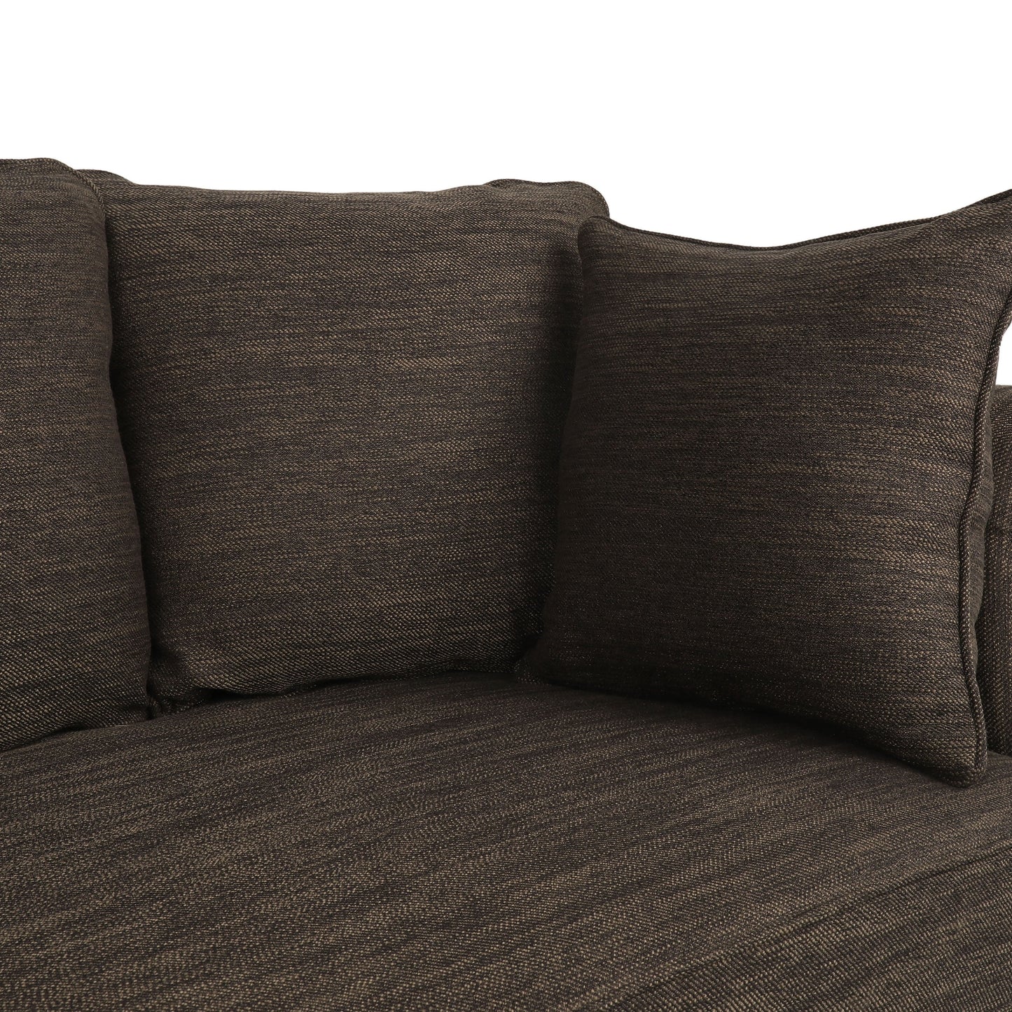 Canapé 3 places Manbow en tissu avec coussin et bordure cloutée par Christopher Knight Home