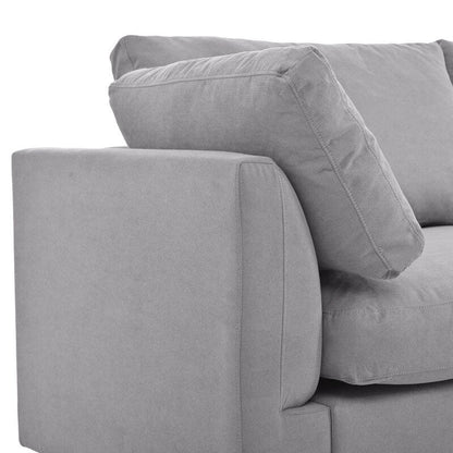 Canapé sectionnel convertible 3 places moderne, gris