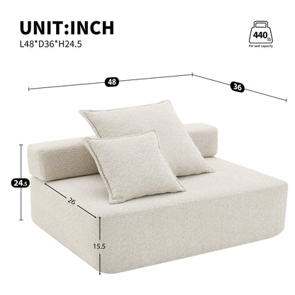 Canapé convertible moderne en U, cadre causeuse pour canapé modulaire sectionnel surdimensionné