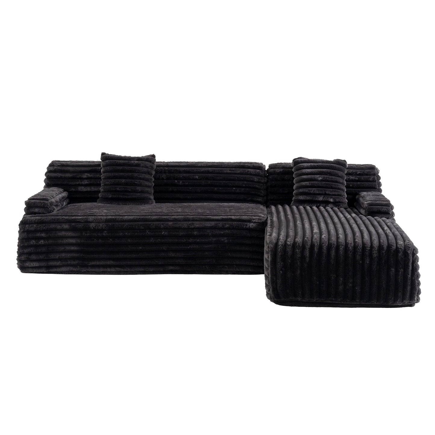Canapé modulaire moderne en forme de nuage, avec 2 coussins décoratifs pour le salon