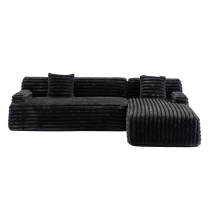 Canapé modulaire moderne en forme de nuage, avec 2 coussins décoratifs pour le salon