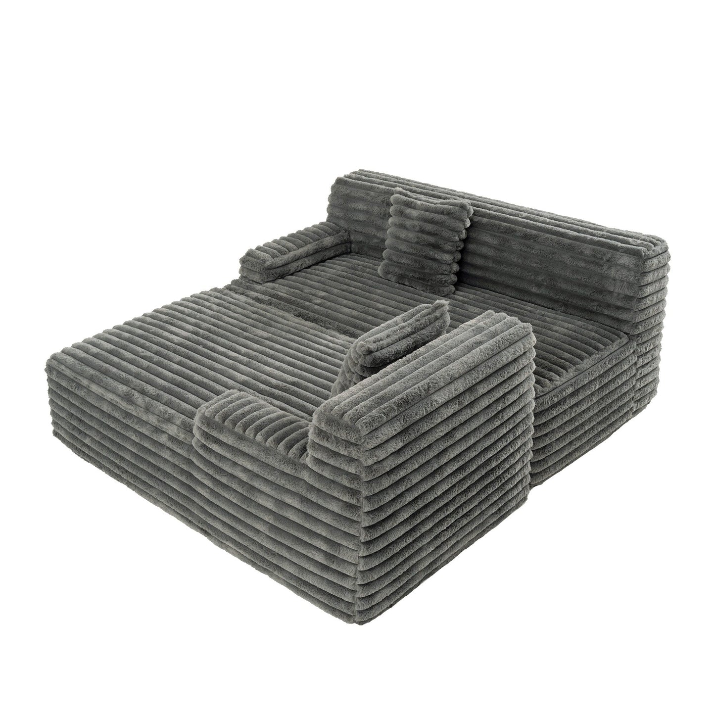 Canapé modulaire moderne en forme de nuage, avec 2 coussins décoratifs pour le salon