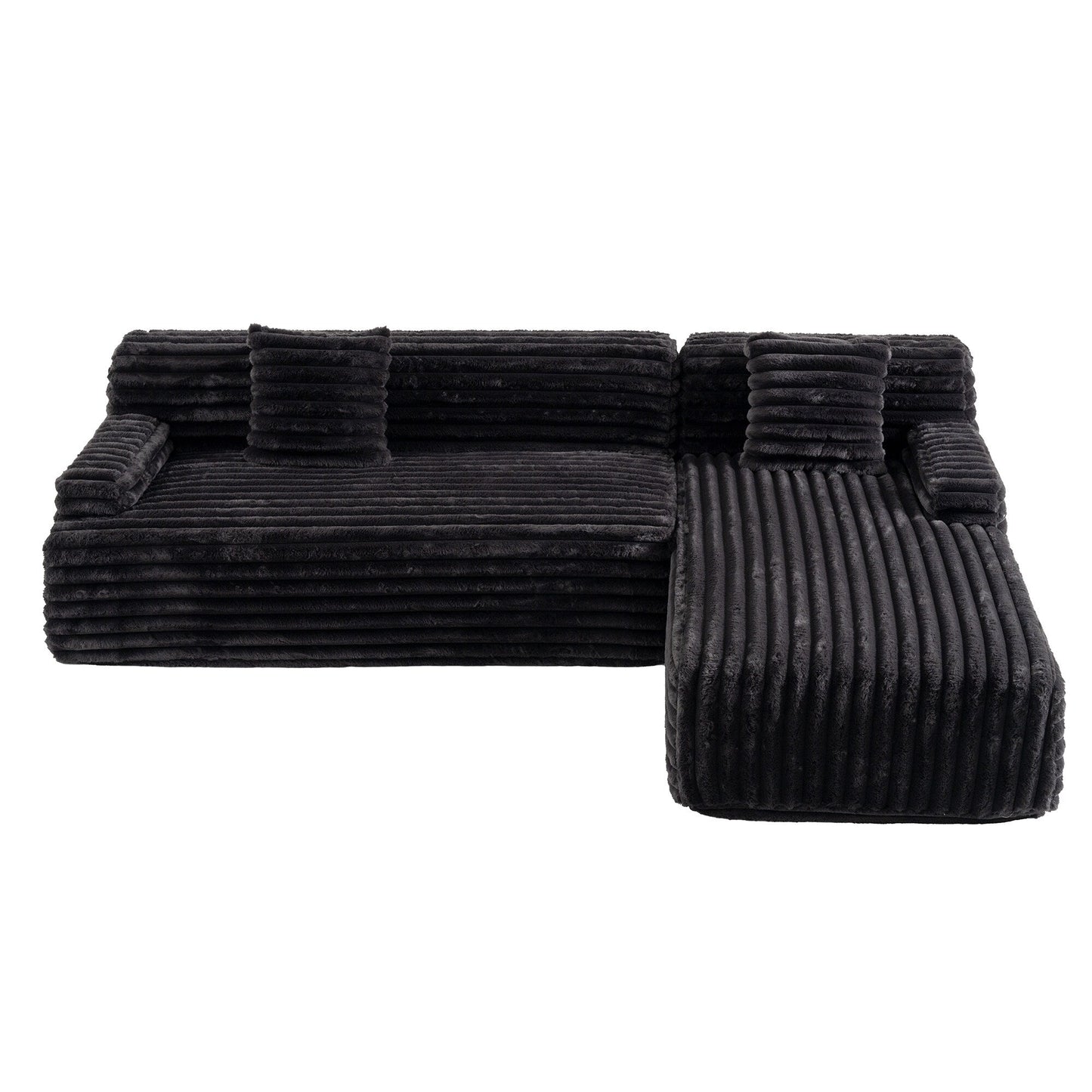 Canapé modulaire moderne en forme de nuage, avec 2 coussins décoratifs pour le salon