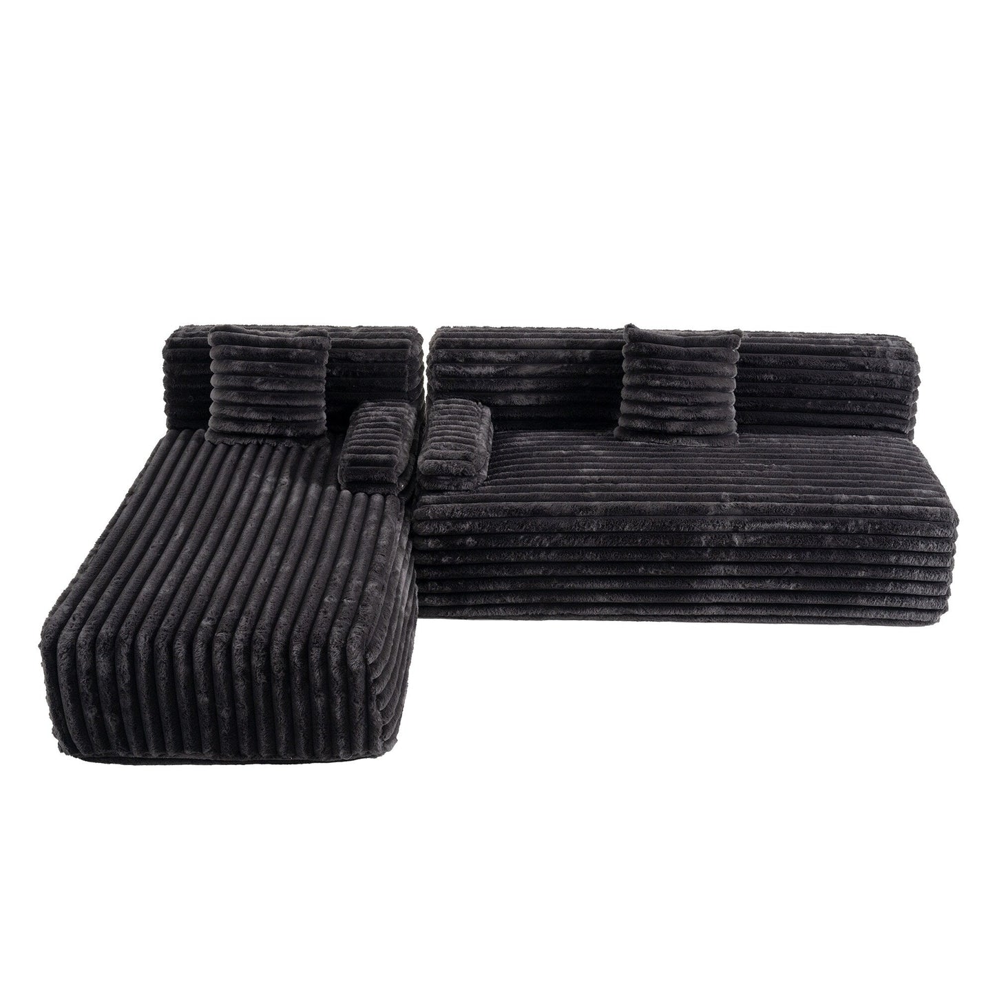 Canapé modulaire moderne en forme de nuage, avec 2 coussins décoratifs pour le salon