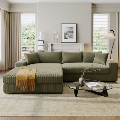 Canapé 3 places moderne et surdimensionné avec porte-gobelets et ports de chargement USB, coussins épais pour le salon