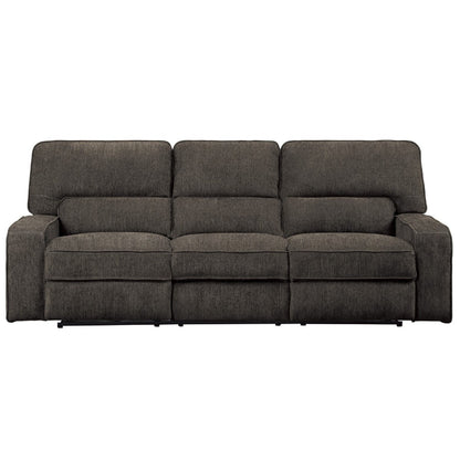 Canapé inclinable électrique Neo avec port USB, chenille gris clair, 99 pouces