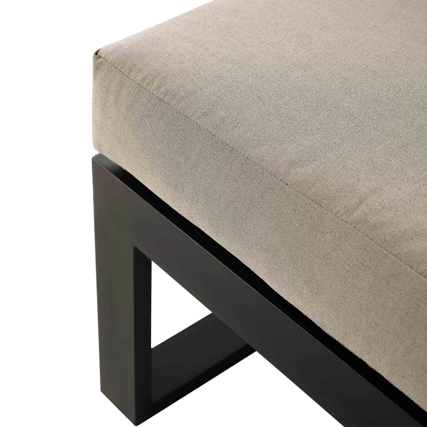 Ensemble de salle à manger d'angle décontracté Albany en aluminium avec table relevable, taupe