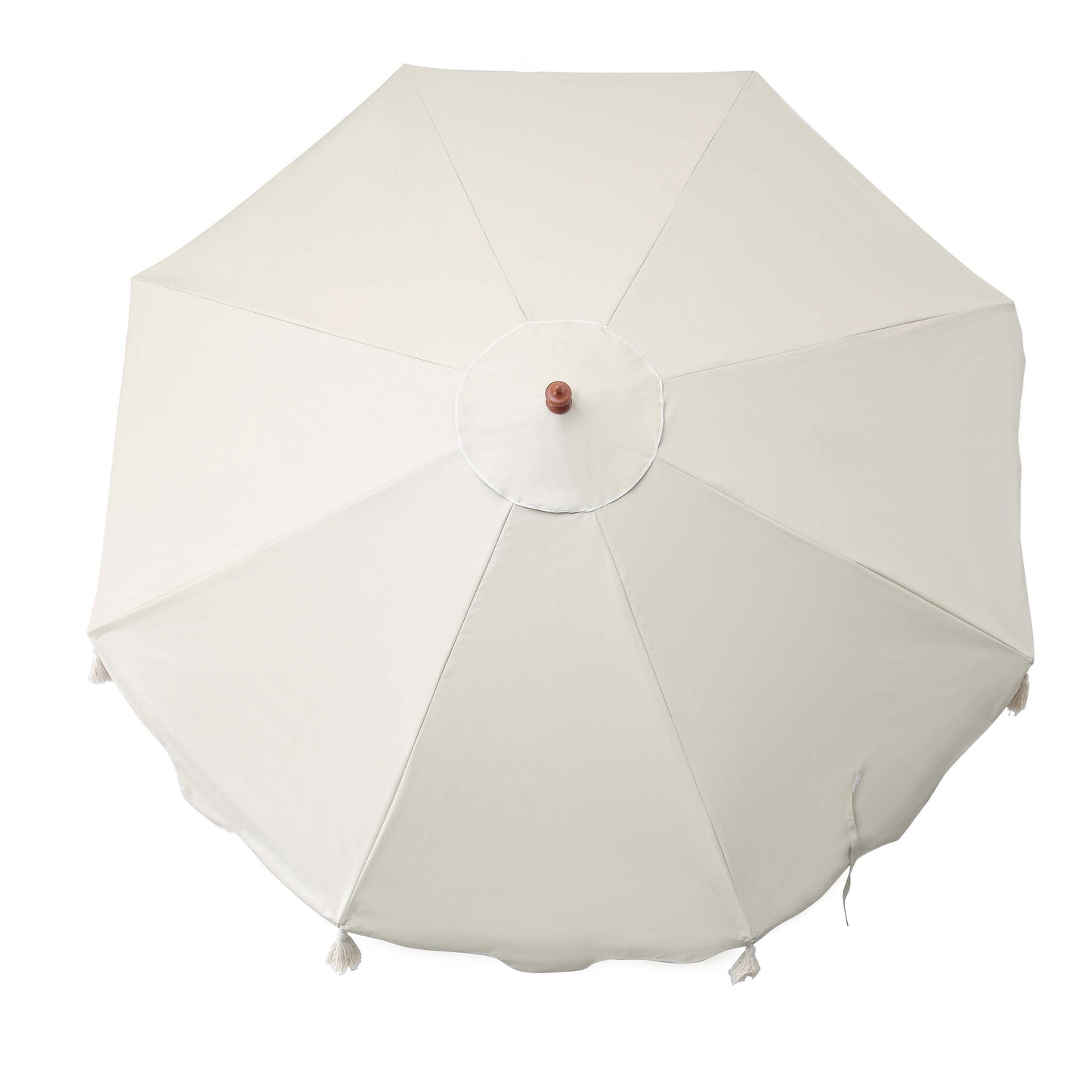 Parasol octogonal à pompon Blue Flower de 2,6 m avec inclinaison en aluminium