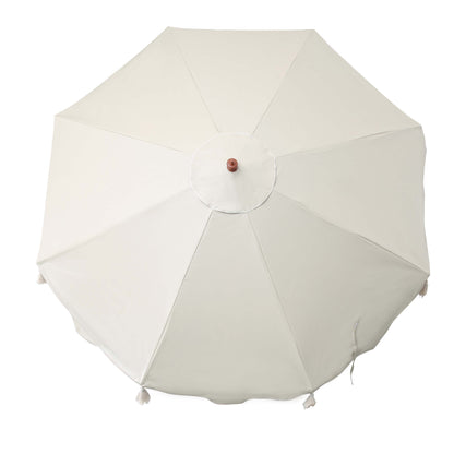 Parasol octogonal à pompon Blue Flower de 2,6 m avec inclinaison en aluminium
