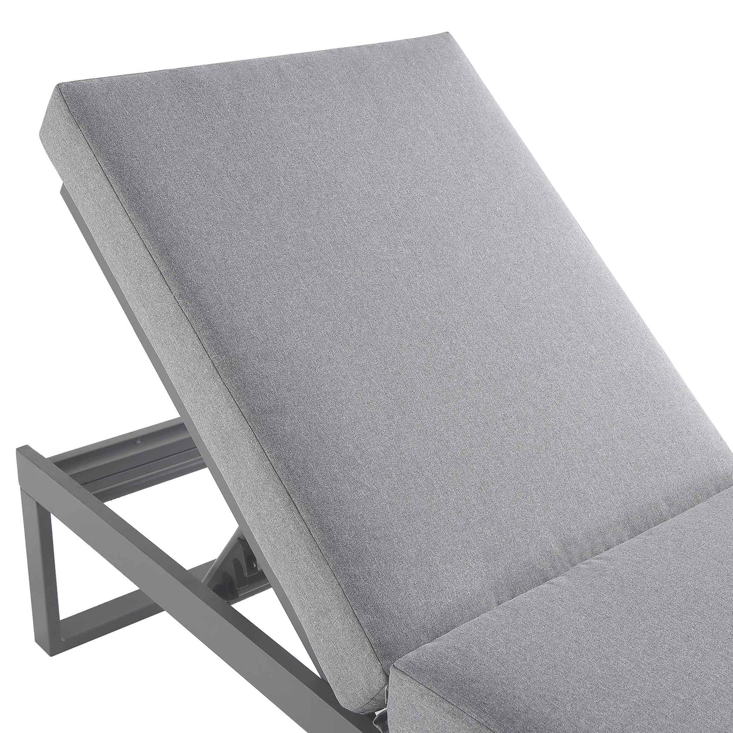 Chaise longue en aluminium Albany, grise