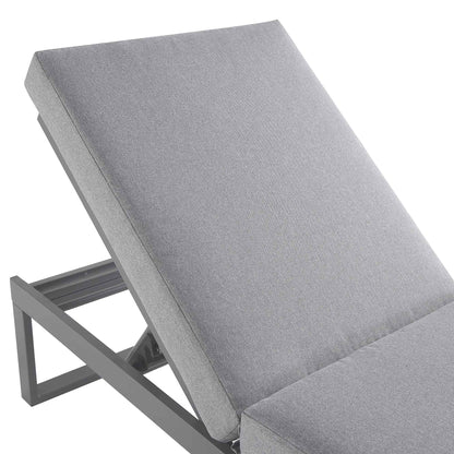 Chaise longue en aluminium Albany, grise