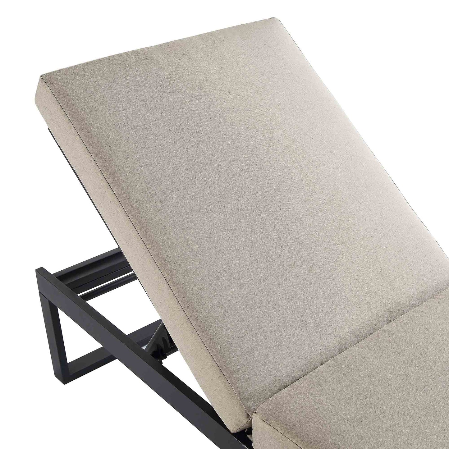 Chaise longue en aluminium Albany, taupe