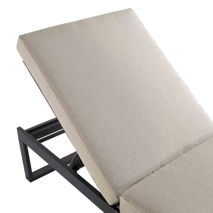 Chaise longue en aluminium Albany, taupe