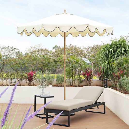 Chaise longue en aluminium Albany, taupe